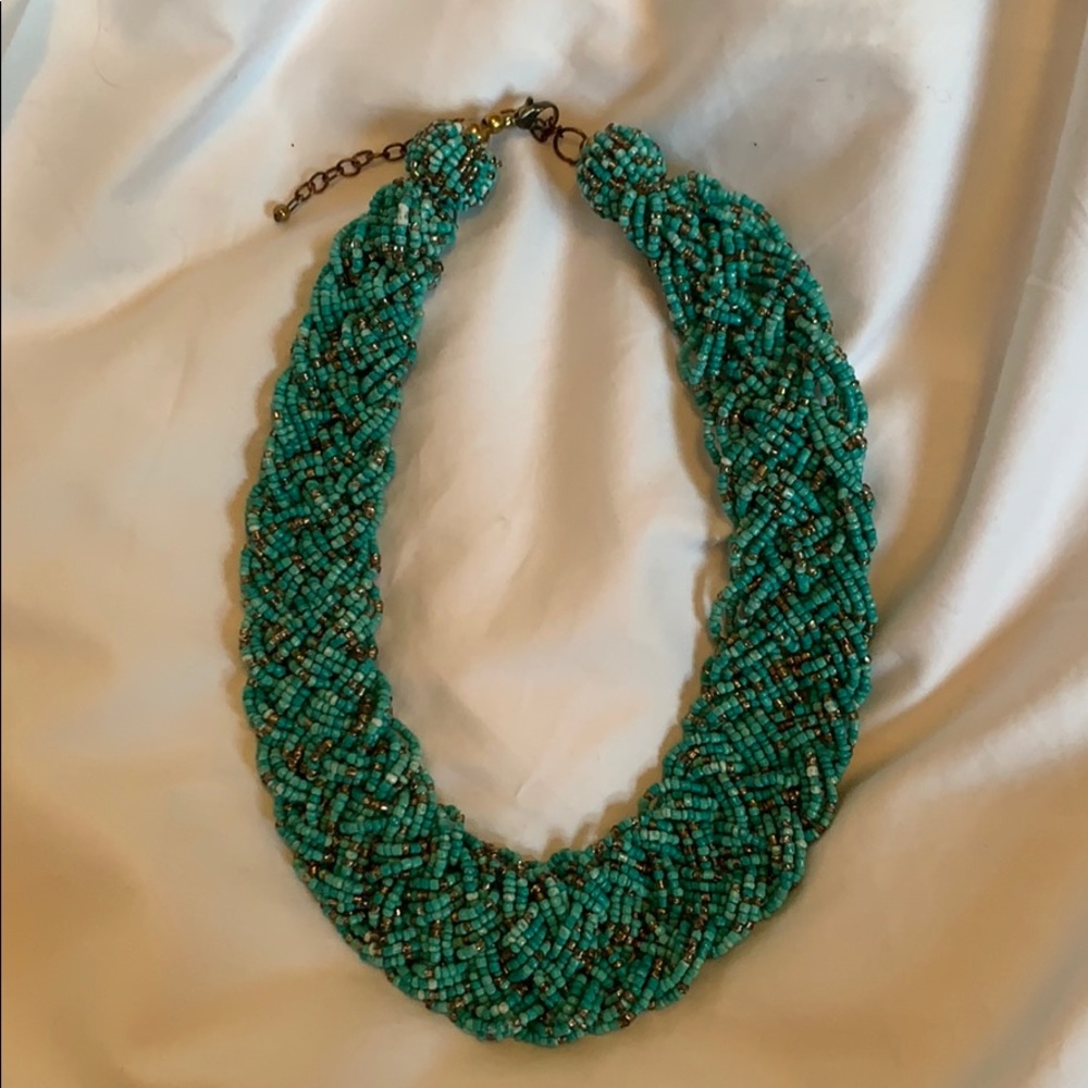 Turqouise Beaded Statement Necklace